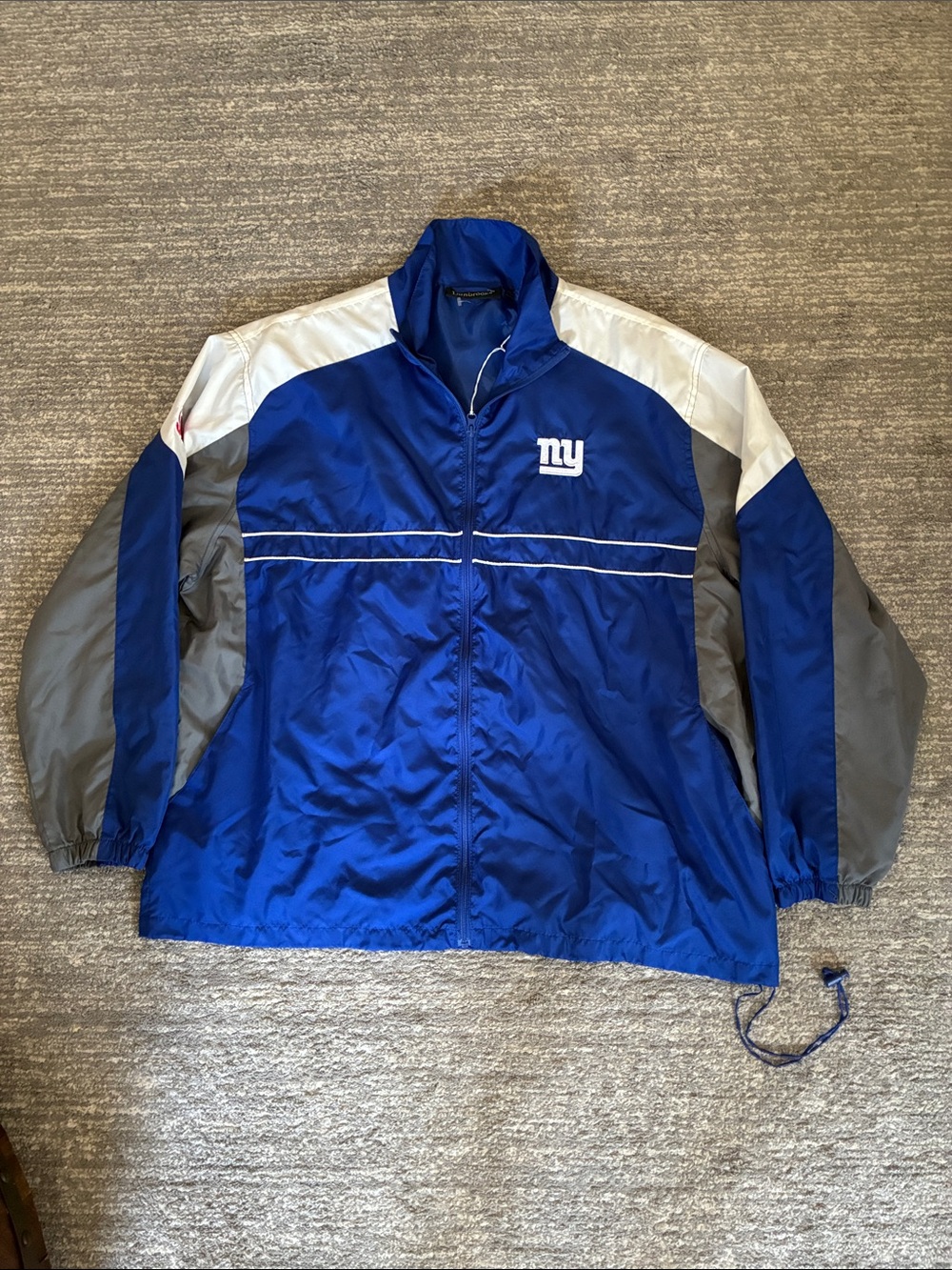 Men's New York Giants Full Zipper Jacket; Size 2XL